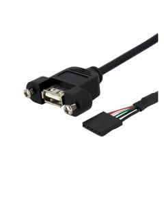 StarTech.com 3 ft Panel Mount USB Cable - USB A to Motherboard Header Cable F/F
