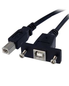 StarTech.com 3 ft Panel Mount USB Cable B to B - F/M