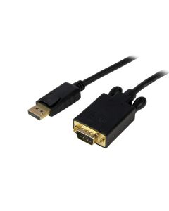 StarTech.com 10ft (3m) DisplayPort to VGA Cable - Active DisplayPort to VGA Adapter Cable - 1080p Video - DP to VGA Monitor Cable - DP 1.2 to VGA Converter - Latching DP Connector
