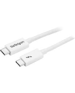 StarTech.com Thunderbolt 3 Cable - 20Gbps - 1m - White - Thunderbolt, USB, and DisplayPort Compatible