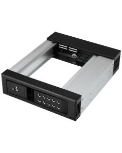 StarTech.com 5.25 to 3.5 Hard Drive Hot Swap Bay - For 3.5" SATA/SAS Drives - Trayless - Aluminum