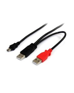 StarTech.com 6 ft USB Y Cable for External Hard Drive - USB A to mini B