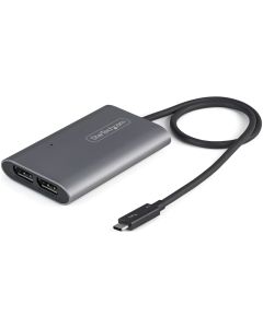 StarTech.com Thunderbolt 3 to Dual DisplayPort Adapter DP 1.4 - Dual 4K 60Hz or Single 8K/5K Thunderbolt 3 to DP Adapter - TB3 to 2x DisplayPort Monitor Video Display Adapter - Mac/Windows
