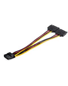 StarTech.com Dual SATA to LP4 Power Doubler Cable Adapter – 2 SATA to 4 Pin LP4 Internal PC Peripheral Power Supply Connector – SATA Y Cable – Male/Female – 18 AWG Wire – 9 Amps/108W