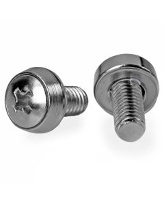 StarTech.com 12-24 Server Rack Screws - 50 pack - Nickel-Plated