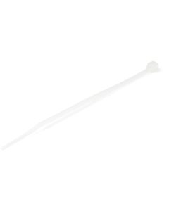 StarTech.com 4"(10cm) Cable Ties - 1/16"(2mm) wide, 7/8"(22mm) Bundle Diameter, 18lb(8kg) Tensile Strength, Nylon Self Locking Zip Ties with Curved Tip - 94V-2/UL Listed, 100 Pack - White
