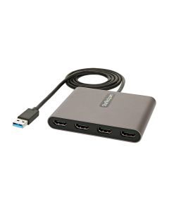 StarTech.com USB 3.0 to Quad HDMI Adapter, USB to 4x HDMI Monitor Converter for Windows (no support for macOS/ChromeOS/Linux) - TAA