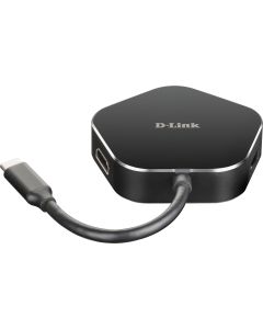 D-Link DUB-M420 laptop dock/port replicator Wired Thunderbolt 3 Black, Silver