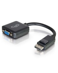 C2G 20cm DisplayPort to VGA Adapter Converter - DP Male to VGA Female - Black