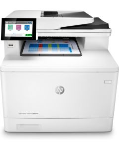 HP Color LaserJet Enterprise MFP M480f, Color, Printer for Business, Print, copy, scan, fax, Compact Size; Strong Security; Two-sided printing; 50-sheet ADF; Energy Efficient