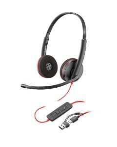 HP Poly Blackwire 3210 Monaural USB-C Headset +USB-C/A Adapter (Bulk)