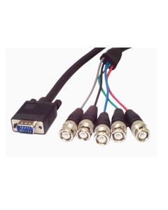 StarTech.com 6 ft Coax HD15 VGA to 5 BNC Monitor Cable – M/M