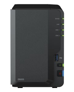 Synology DiskStation DS223 NAS Mini Tower Realtek RTD1619B 2 GB DDR4 24 TB HDD DiskStation Manager Black