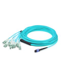 AddOn Networks ADD-MPO-4LC15M5OM4LZ InfiniBand/fibre optic cable 15 m 8x LC Aqua colour