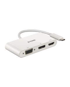 D-Link 3-in-1 USB-C to HDMI/VGA/DisplayPort Adapter