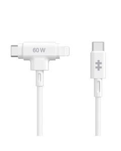 HYPER HyperJuice USB cable USB 2.0 1.5 m USB C USB C/Lightning White