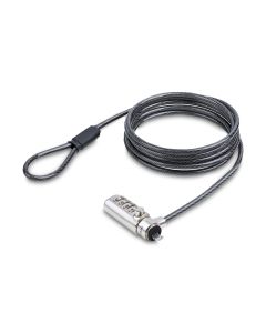 StarTech.com Slim Lock Noble Wedge® Slot Compatible, 5ft (1.5m) Locking Cable, Desk Anti-Theft Security For Laptop/Notebook, Cut-Resistant Steel Cable, Combo Lock