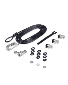 StarTech.com Laptop/Desktop & Peripheral Lock Kit, Theft-Deterring Security Lock, K-Slot, 9.8ft (3m) Steel Cable, 3x Devices, User-Resettable 4-Digit Lock - TAA
