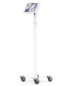 Compulocks iPad Air M2 11" (2024), Apex Enclosure Rolling Cart - Rise Freedom White