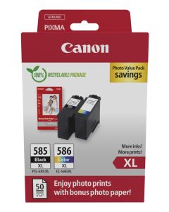 Canon PG-585XL/CL-586 PVP ink cartridge 2 pc(s) Original High (XL) Yield Black, Cyan, Magenta, Yellow