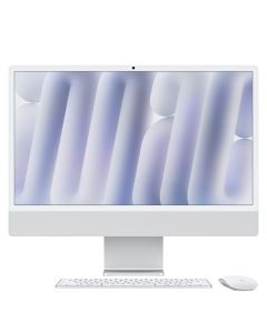 Apple iMac 24-inch with Retina 4.5K display, Nano-texture glass: M4 chip with 10‑core CPU and 10‑core GPU, 256GB SSD, 16GB - Silver