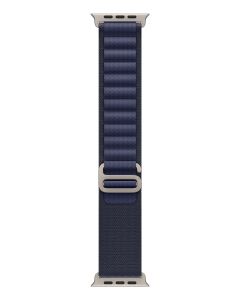 Apple 49mm Navy Alpine Loop - Large - Natural Titanium Finish