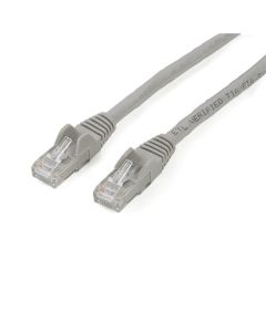 StarTech.com 2m CAT6 Ethernet Cable - Grey CAT 6 Gigabit Ethernet Wire -650MHz 100W PoE RJ45 UTP Network/Patch Cord Snagless w/Strain Relief Fluke Tested/Wiring is UL Certified/TIA