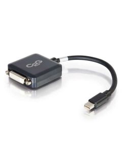 C2G 20cm Mini DisplayPort to DVI Adapter - Thunderbolt to Single Link DVI-D Converter M/F - Black