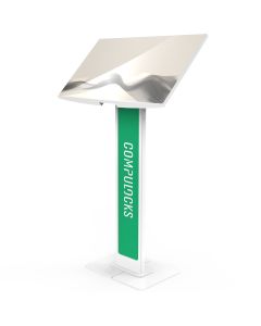 Compulocks Brandable VESA Floor Stand for Screens Up to 32 Inches - White