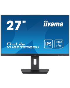 iiyama 27” WQHD IPS technology panel with 150mm height adjustable stand and 100Hz refresh rate