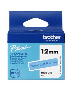 Brother BTAG-L33 label-making tape Blue on light blue