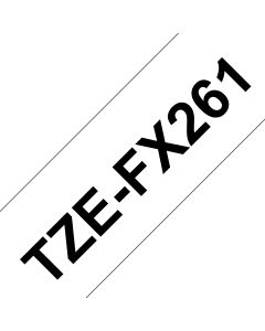 Brother TZE-FX261 label-making tape Black on white