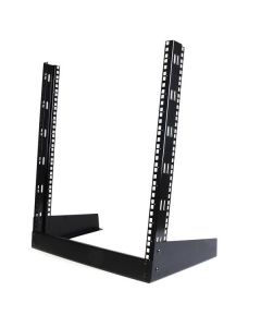 StarTech.com 2-Post 12U Desktop Server Rack, Small Open Frame 19in Computer Rack, Compact Network Rack for AV / Studio / Data / IT Equipment - Free Standing Two-Post Home/Office Rack