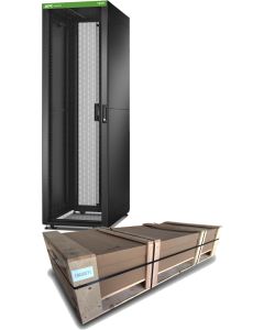 APC Easy Rack, 42U, Black, With Roof, Castors, Feet, 4 Brackets, and Side Panels, No Bottom, 1991H x 600W x 1000D mm