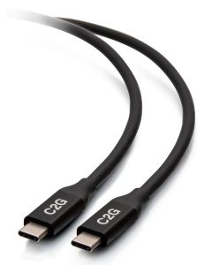 C2G 2.5ft (0.8m) USB-C® Male to USB-C Male Cable (20V 5A) - USB4® (40Gbps)