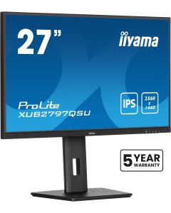 iiyama ProLite XUB2797QSU-B2 computer monitor 68.6 cm (27") 2560 x 1440 pixels Quad HD LED Black