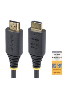 StarTech.com 15ft (4.5m) Premium Certified High Speed HDMI Cable, 4K 60Hz/1440p 144Hz, HDR10/HDCP 2.2/ARC, 18Gbps, UHD HDMI 2.0 Cord for TV/Monitor/Display, TPE Jacket