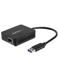 StarTech.com USB 3.0 to Fiber Optic Converter - Compact USB to Open SFP Adapter - USB to Gigabit Network Adapter - USB 3.0 Fiber Adapter Multi Mode(MMF)/Single Mode Fiber(SMF) Compatible