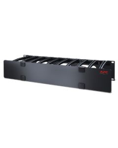 APC NetShelter Cable Management, Horizontal Cable Manager, 2U, Single Side with Cover, Black, 482.6 x 88.9 x 165.1 mm