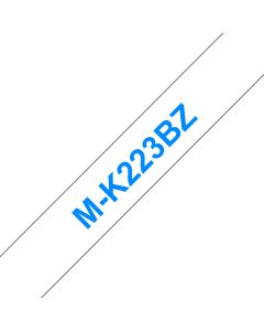 Brother M-K223 9mm Blue on White Tape label-making tape