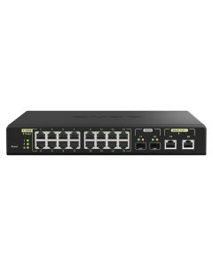QNAP QSW-M2116P-2T2S network switch Managed L2 2.5G Ethernet Power over Ethernet (PoE) Black