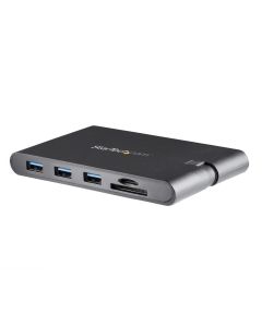 StarTech.com USB C Multiport Adapter - USB Type-C Mini Dock with HDMI 4K or VGA 1080p Video - 100W Power Delivery Passthrough, 3-port USB 3.0 Hub, GbE, SD & MicroSD - Laptop Travel Dock