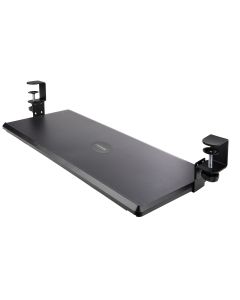 StarTech.com Under-Desk Keyboard Tray, Clamp-on Ergonomic Keyboard Holder, Up to 12kg (26.5lb), Sliding Keyboard and Mouse Drawer with C-Clamps, Height Adjustable Keyboard Tray (3.9/4.7/5.5 in)