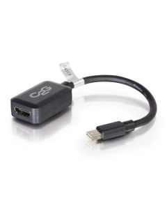 C2G 20cm Mini DisplayPort to HDMI Adapter - Thunderbolt to HDMI Converter M/F - Black
