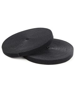 StarTech.com 25ft Hook and Loop Roll - Cut-to-Size Reusable Cable Ties - Bulk Industrial Wire Fastener Tape /Adjustable Fabric Wraps Black / Resuable Self Gripping Cable Management Straps