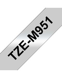 Brother TZE-M951 label-making tape Black on silver