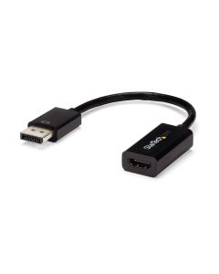 StarTech.com DisplayPort to HDMI Adapter - 4K 30Hz Active DisplayPort to HDMI Video Converter - DP to HDMI Monitor/TV/Display Cable Adapter Dongle - Ultra HD DP 1.2 to HDMI 1.4 Adapter