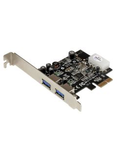 StarTech.com 2 Port PCI Express (PCIe) SuperSpeed USB 3.0 Card Adapter with UASP - LP4 Power