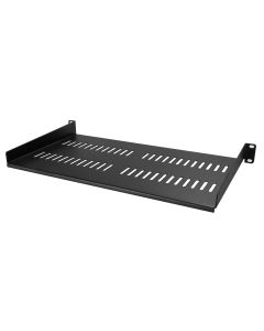 StarTech.com 1U Server Rack Shelf - Universal Vented Rack Mount Cantilever Tray for 19" Network Equipment Rack & Cabinet - Heavy Duty Steel - Weight Capacity 44lb/20kg - 10" Deep Shelf, Black