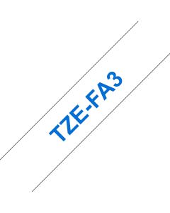 Brother TZE-FA3 label-making tape Blue on white